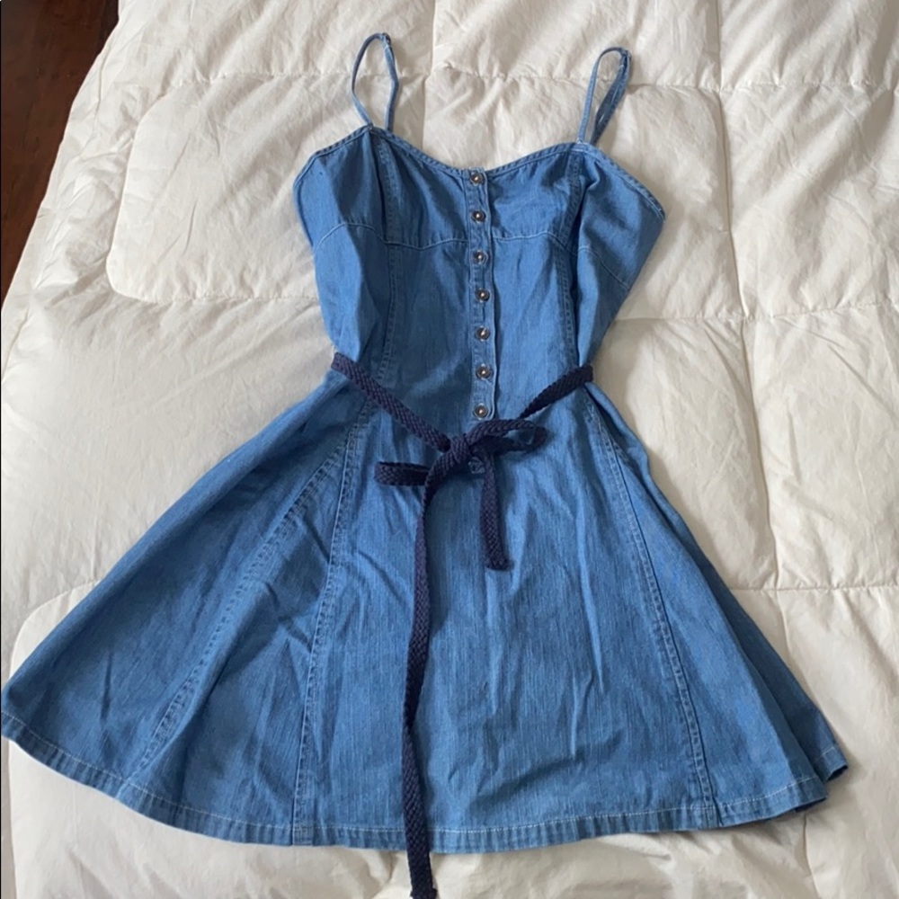 denim circle dress